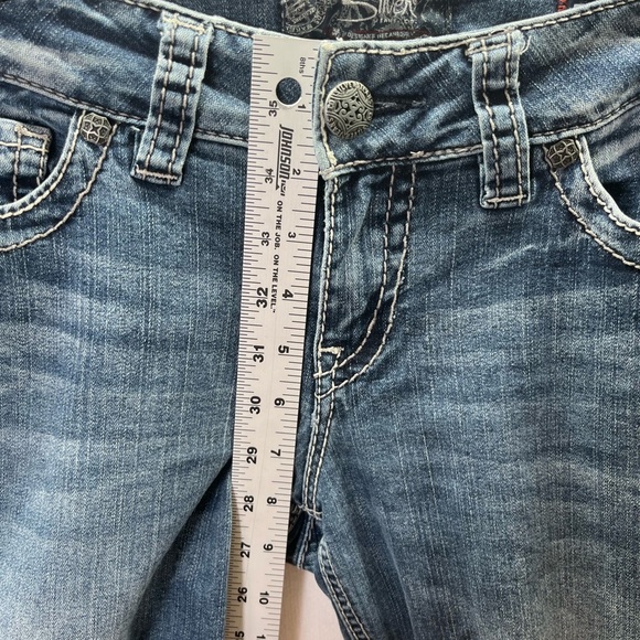 Silver Jeans Suki Mid Boot Cut Fluid Denim Jeans Womens 27 Stretch Pockets 2155 - Picture 8 of 12